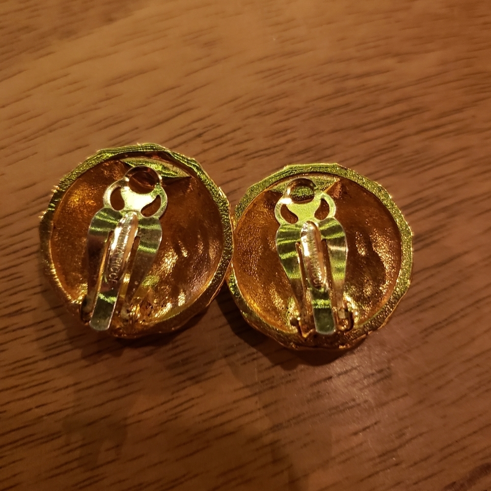 Nina Ricci vintage clip earrings - Picture 2 of 2